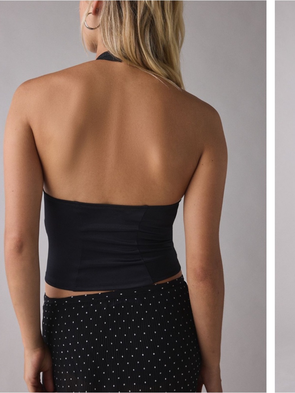Urban Outfitters Black Lace Halter Satin Cami - Picture 4 of 5